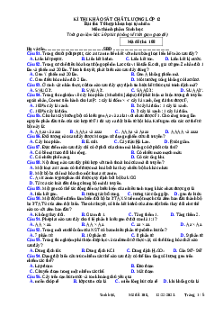 Đề thi thử THPT Quốc gia năm 2024 lần 1 môn Sinh học trường THPT Kiến Thụy Hải Phòng - Mã đề 108