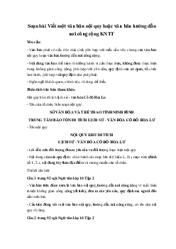 Soạn bài Viết một văn bản nội quy hoặc văn bản hướng dẫn nơi công cộng KNTT
