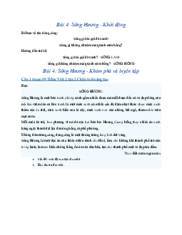 Giải SGK môn Tiếng việt 2 - Bài 4: Sông Hương| Chân trời sáng tạo