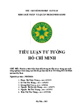 CHỦ ĐỀ: Phát huy tinh thần đoàn kết, tương trợ lẫn nhau trong sản xuất nông nghiệp nhằm nâng cao đời sống nhân dân theo Tư tưởng Hồ Chí Minh tại tỉnh Hà Tĩnh môn Tư tưởng Hồ Chí Minh  | Học viện Nông nghiệp Việt Nam