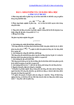Lý thuyết Hóa học 11 Kết nối tri thức với cuộc sống