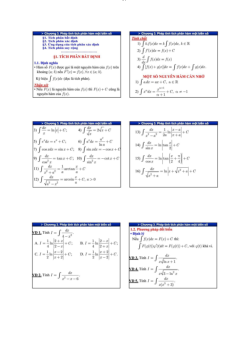 Ôn tập Tích phân bất định + Tích phân xác định - Giải Tích | Trường Đại học CNTT Thành Phố Hồ Chí Minh