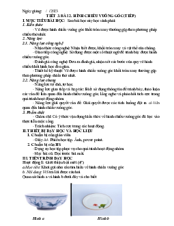 Giáo án Công nghệ 8 Tiết 3 Bài 2: Hình chiếu vuông góc | Kết nối tri thức