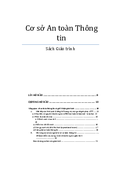 Giáo trình chi tiết Cơ sở an toàn thông tin | Học viện Công nghệ Bưu chính Viễn thông