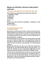 Màng sinh chất được cấu tạo từ những thành phần nào?