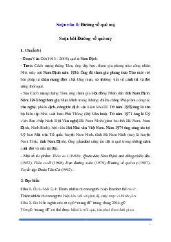 Soạn bài: Đường về quê mẹ Ngữ Văn 8 | Cánh diều