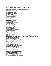 Những bài thơ về trường học lớp 3 - Tiếng việt 3