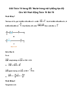 Toán 10 Bài 10: Vectơ trong mặt phẳng tọa độ - Kết Nối Tri Thức