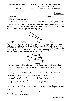 Đề kiểm tra học kì 2 Toán 10 năm 2020 – 2021 sở GDKHCN Bạc Liêu