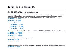 Chữa bài tập kế tóan mới - Bài tập kế toán tổng hợp