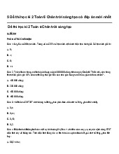 Top 5 Đề thi học kì 2 Toán 6 Chân trời sáng tạo có đáp án mới nhất