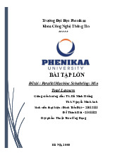 Parallel machine scheduling: Min total lateness | Báo cáo bài tập lớn học phần Thuật toán ứng dụng | Trường Đại học Phenikaa