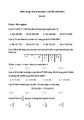 Bộ đề ôn tập hè lớp 4 lên lớp 5 môn Toán sách Kết nối tri thức