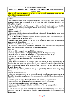 Bộ đoạn văn dàn ý bài văn lớp 7 Kết nối tri thức học kỳ 2