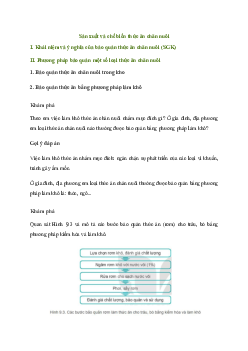 Giải Công nghệ 11 Bài 9: Bảo quản thức ăn chăn nuôi | Kết nối tri thức