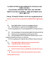 Vận Dụng Tư Tưởng Hồ Chí Minh Về Cách Mạng Giải Phóng Dân Tộc Vào Giáo Dục Tinh Thần Yêu Nước Cho Sinh Viên Trường Đại Học Bách Khoa – Đhqg.Hcm Trong Giai Đoạn Hiện Nay