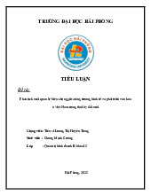 Tiểu luận: Phân tích tăng trưởng kinh tế và văn hóa Việt Nam | Môn Triết học - Đại học Hải Phòng