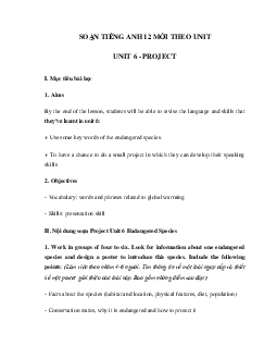 Tiếng Anh 12 Unit 6: Project