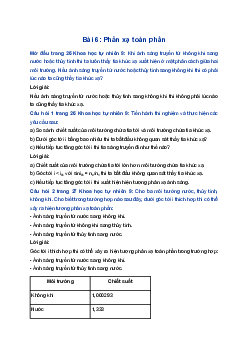 Giải Khoa học tự nhiên 9 Chân trời sáng tạo Bài 6: Phản xạ toàn phần