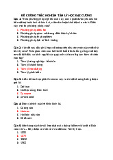 Đề cương môn Tâm lý học đại cương - Trường Đại học lao động -  xã hội.