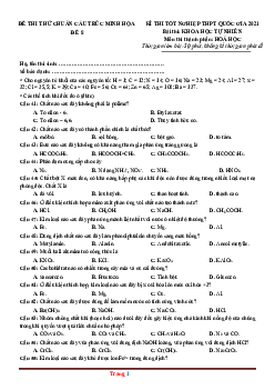 Đề luyện thi tốt nghiệp THPT 2021 môn Hóa chuẩn cấu trúc đề minh họa (Đề 8) (có đáp án và lời giải chi tiết)