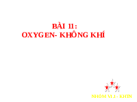 Giáo án điện tử Khoa học tự nhiên 6 bài 11 Kết nối tri thức : Oxygen. Không khí