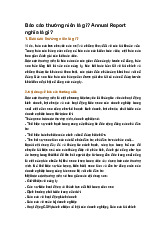 Báo cáo thường niên là gì? Annual Report nghĩa là gì?