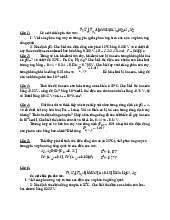 Đề cương môn hóa lý 1- Trường Đại học bách khoa - Đại học đà nẵng.