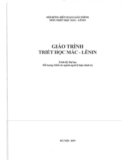 Giáo trình Triết học Mác - Lênin | Trường Đại học Công nghệ, Đại học Quốc gia Hà Nội
