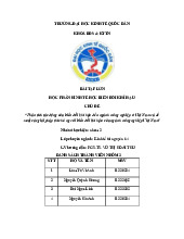 Phân tích tác động của biến đổi khí hậu đến ngành nông nghiệp ở Việt Nam và đề xuất các giải pháp thích ứng với biến đổi khí hậu của ngành nông nghiệp Việt Nam | Môn Kinh tế học biến đổi khí hậu - Đại học Kinh Tế Quốc Dân