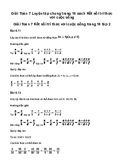 Giải Toán 7 Luyện tập chung trang 10 | Kết nối tri thức