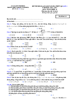 Đề KSCL Toán 11 lần 1 năm 2022 – 2023 trường THPT chuyên Vĩnh Phúc