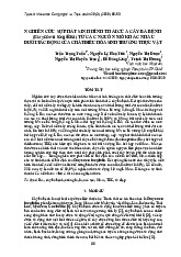 Nghiên cứu ảnh hưởng của chất điều hòa sinh trưởng | Độc học, môi trường và sức khỏe con người | Trường Đại học Khoa học Tự nhiên, Đại học Quốc gia Hà Nội