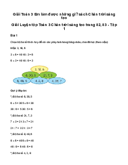 Giải Toán 3: Em làm được những gì? | Chân trời sáng tạo
