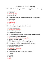 Ôn tập Dược lâm sàng và điều trị | Đại học Tây Đô