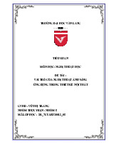 Nghe THuat Hoc - Vai trò của ánh sáng trong thiết kế nội thất 231_71TART20012 | Đại học Văn Lang