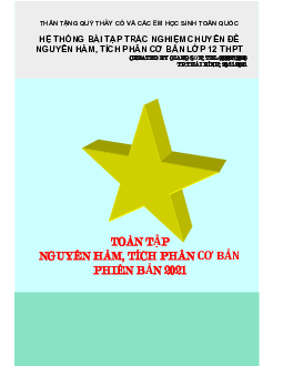 Toàn tập nguyên hàm và tích phân cơ bản Toán 12