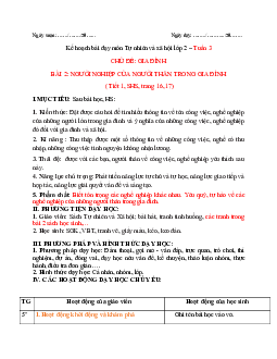 Giáo án Tự nhiên và xã hội 2 sách Chân trời sáng tạo (Cả năm)| Bài 2