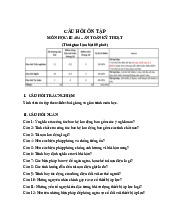 Câu hỏi ôn tập môn An toàn kỹ thuật | Trường Đại học Duy Tân