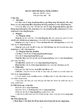 Giáo án Khoa học tự nhiên 6 sách Kết nối tri thức với cuộc sống Bài 47
