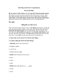 Tiếng Anh 6 Unit 1: Comprehension | Explorer English