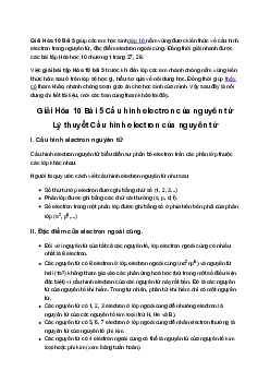 Giải Hóa học 10 Bài 5: Lớp, phân lớp, cấu hình electron | Cánh diều