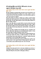 Kể những điều em biết về đất nước và con người Việt Nam hay nhất