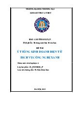 Ý Tưởng Kinh Doanh Công Nghệ Xanh | Bài thảo luận thương mại điện tử căn bản
