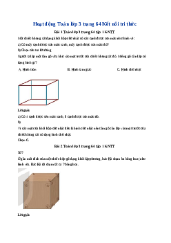 Giải SGK môn Toán 3 - Bài  21: Khối lập phương, khối hộp hình chữ nhật  | Kết nối tri thức