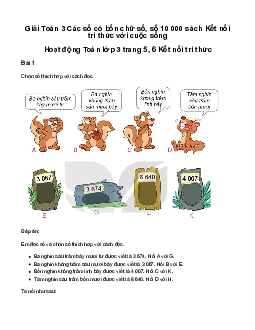 Giải Toán 3 Bài 45: Các số có bốn chữ số. Số 10 000 | Kết nối tri thức