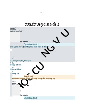 Trắc nghiệm ôn tập Triết học- Trường đại học Văn Lang