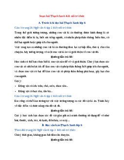 Soạn bài Thạch Sanh | Ngữ Văn 6 Kết nối tri thức