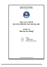 Tiểu luận Bạo lực học đường môn Phương pháp học - Trường Đại học Văn Hiến.