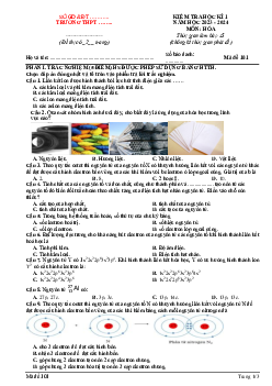 Đề thi học kì 1 môn Hóa học 10 năm 2023 - 2024 sách Kết nối tri thức với cuộc sống đề 1